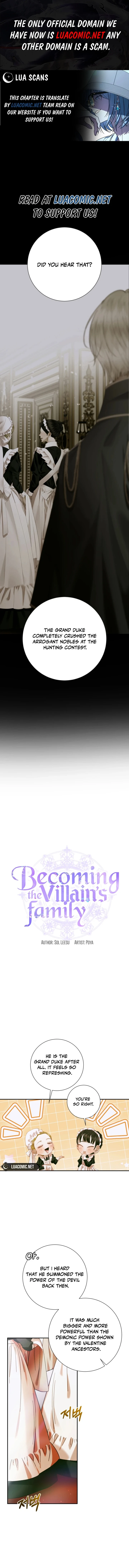 Becoming The Villain’s Family - Chapter 112 Page 1