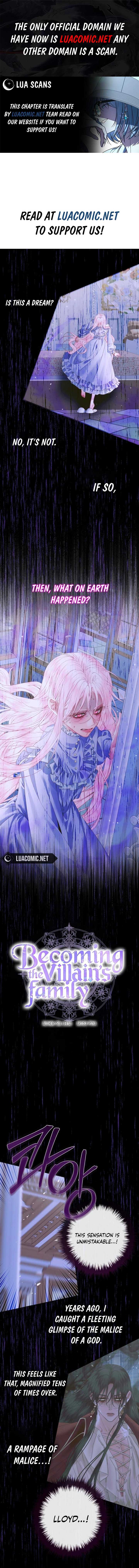 Becoming The Villain’s Family - Chapter 125 Page 1